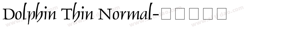 Dolphin Thin Normal字体转换
